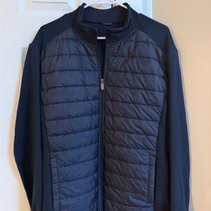 Zara Men's Navy Puffer Jacket
